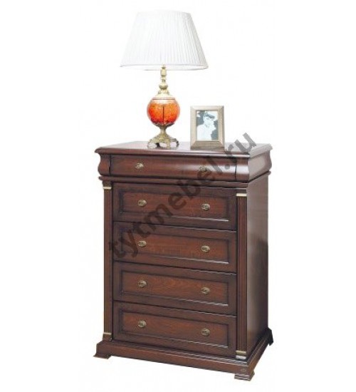  9901. Комод с 5-ю ящиками  "CHEST OF 5 DRAWERS" (93*50*117). Цвет: темный орех