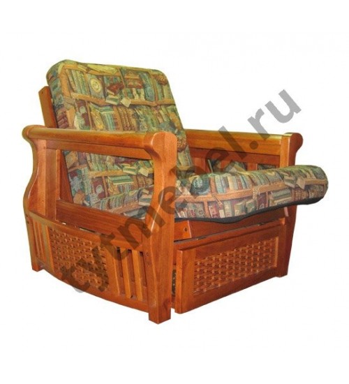Кресло LB 2074-D HONEY OAK с ящиком - (Ратан, медовый дуб)