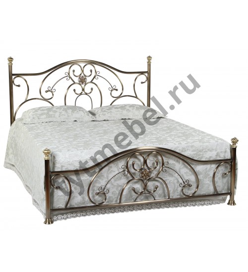 Кровать 9701 L - 160*200 см (цвет - Antique brass - Античная медь)