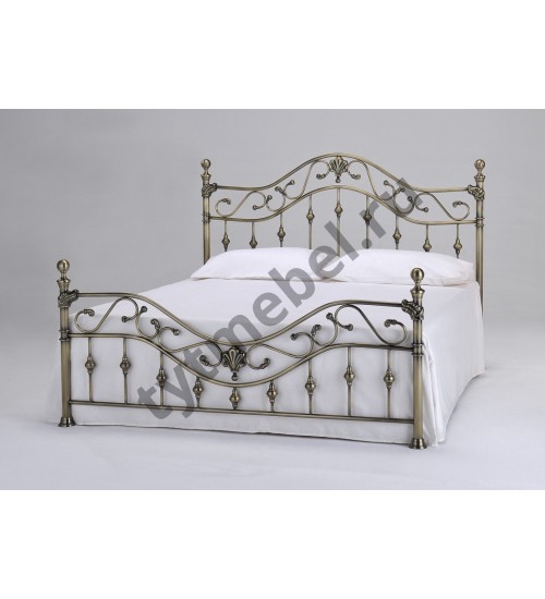 Кровать 9907 L - 140*200 см CRYST (цвет - Antique brass - Античная медь) 