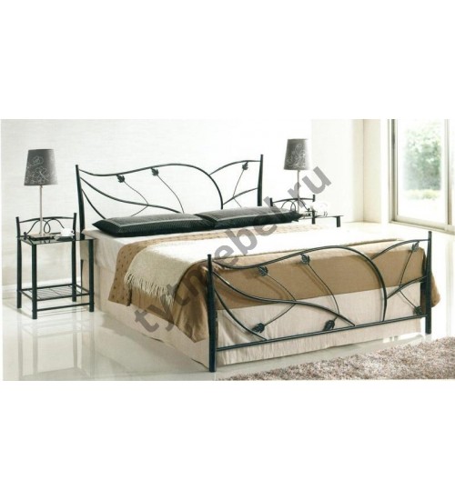 Кровать "Лоза" 9315-SNS (160*200) (цвет:черный металл)
