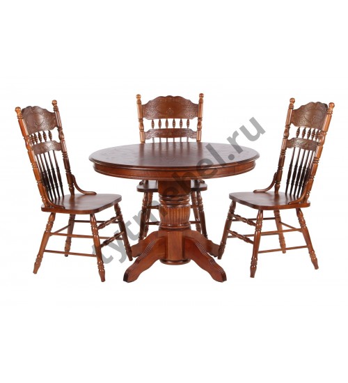 Стол NNDT - 4260 STP HN GLAZE - круглый раскладной