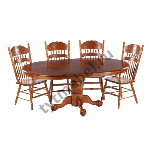 Стол NNDT - 4872 STC GR GLAZE - круглый раскладной