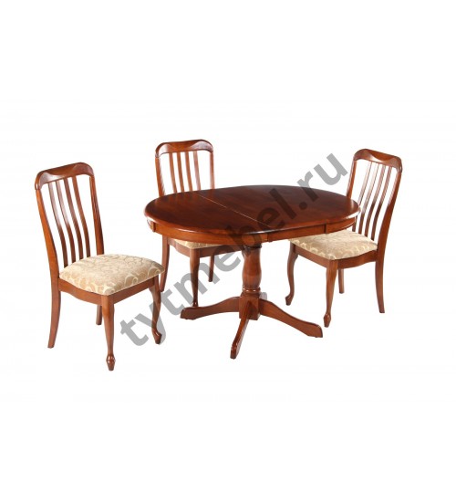 Стол DM-T4EX Real - круглый раскладной, MAF Brown